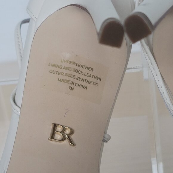 Banana Republic Treccia Braided Bone Leather Strappy Stiletto Heels Size 7M - Picture 11 of 16